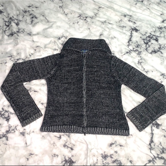 Zip-up Sweater dark grey - Picture 2 of 4